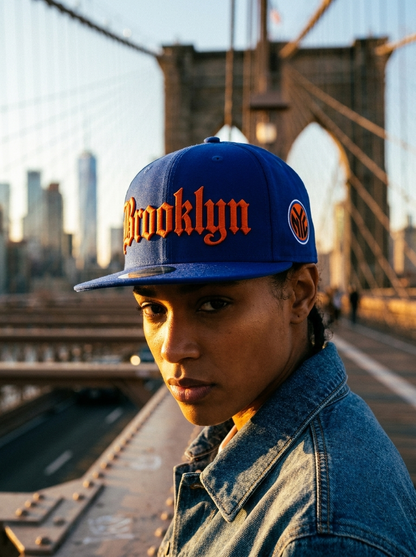 Brooklyn Embroidered Snapback Cap