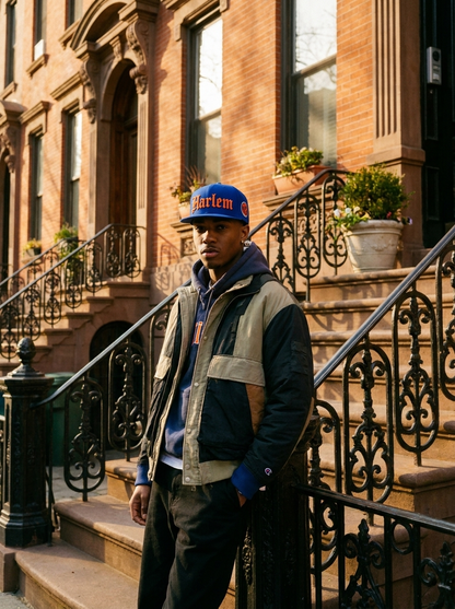 Harlem Embroidered Snapback Cap